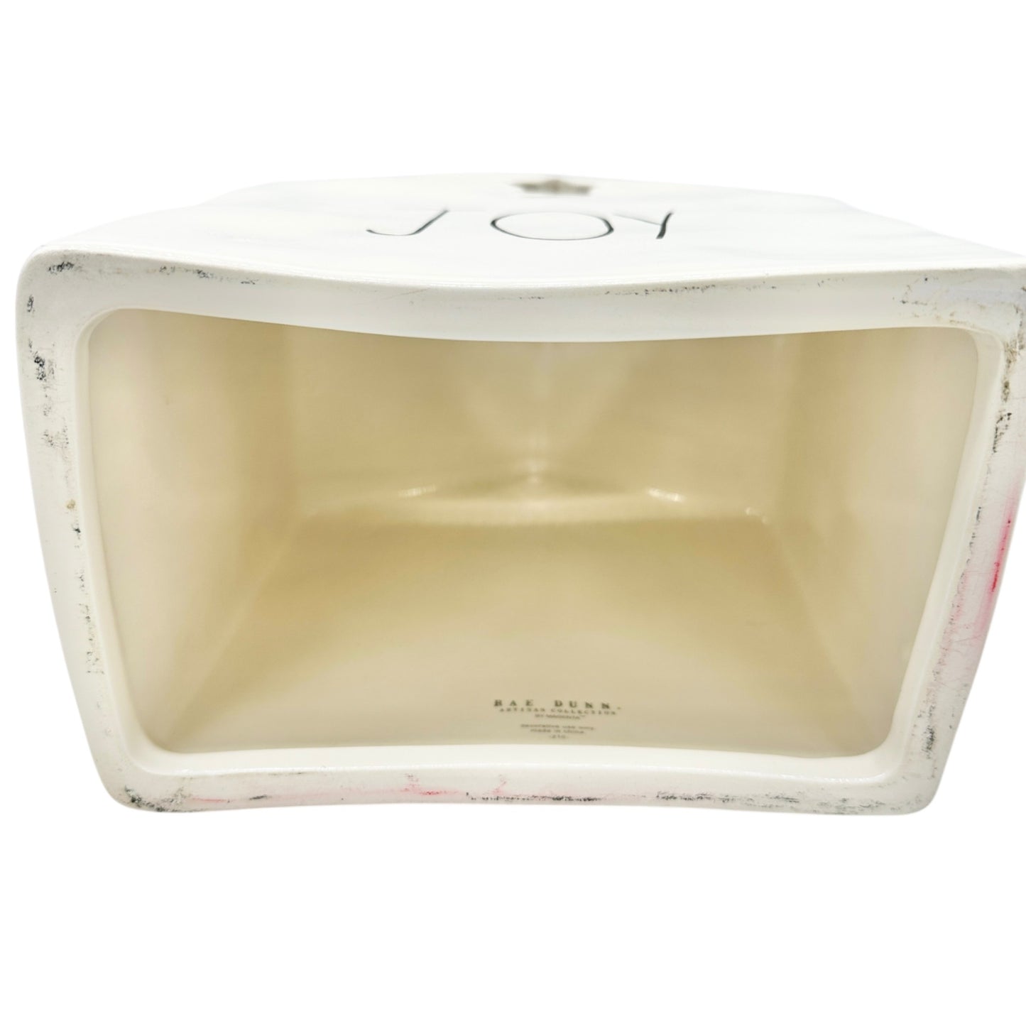 Rae Dunn by Magenta JOY Candle House White Ceramic Decorative Christmas Accent