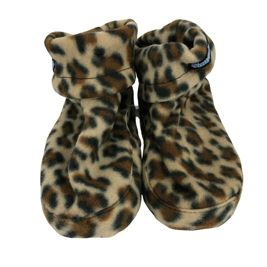 Snuggie Slippers Childrens Kids Leopard Plush M (13-1) NIB Soft Cozy Comfortable