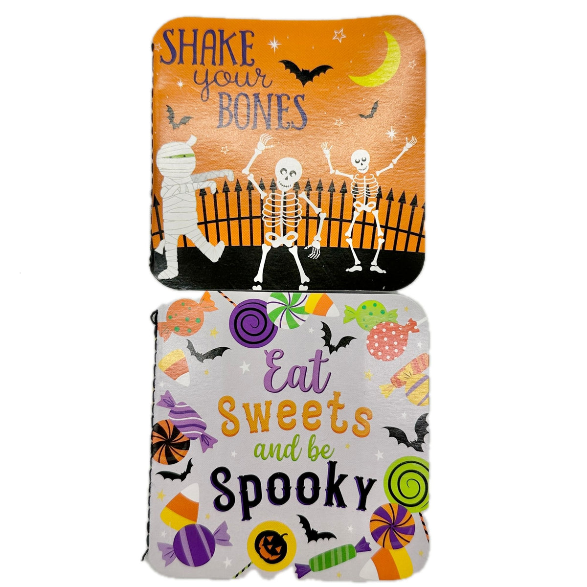 Set of 2 Halloween Mini Notebooks Blank Pages 3" x 3"