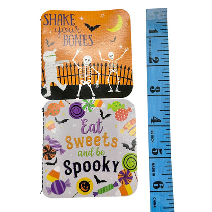 Set of 2 Halloween Mini Notebooks Blank Pages 3" x 3"