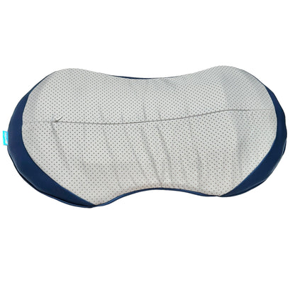 Back2 Lumbar Support Pillow Back Pain Relief Ergonomic Memory Foam Blue Gray