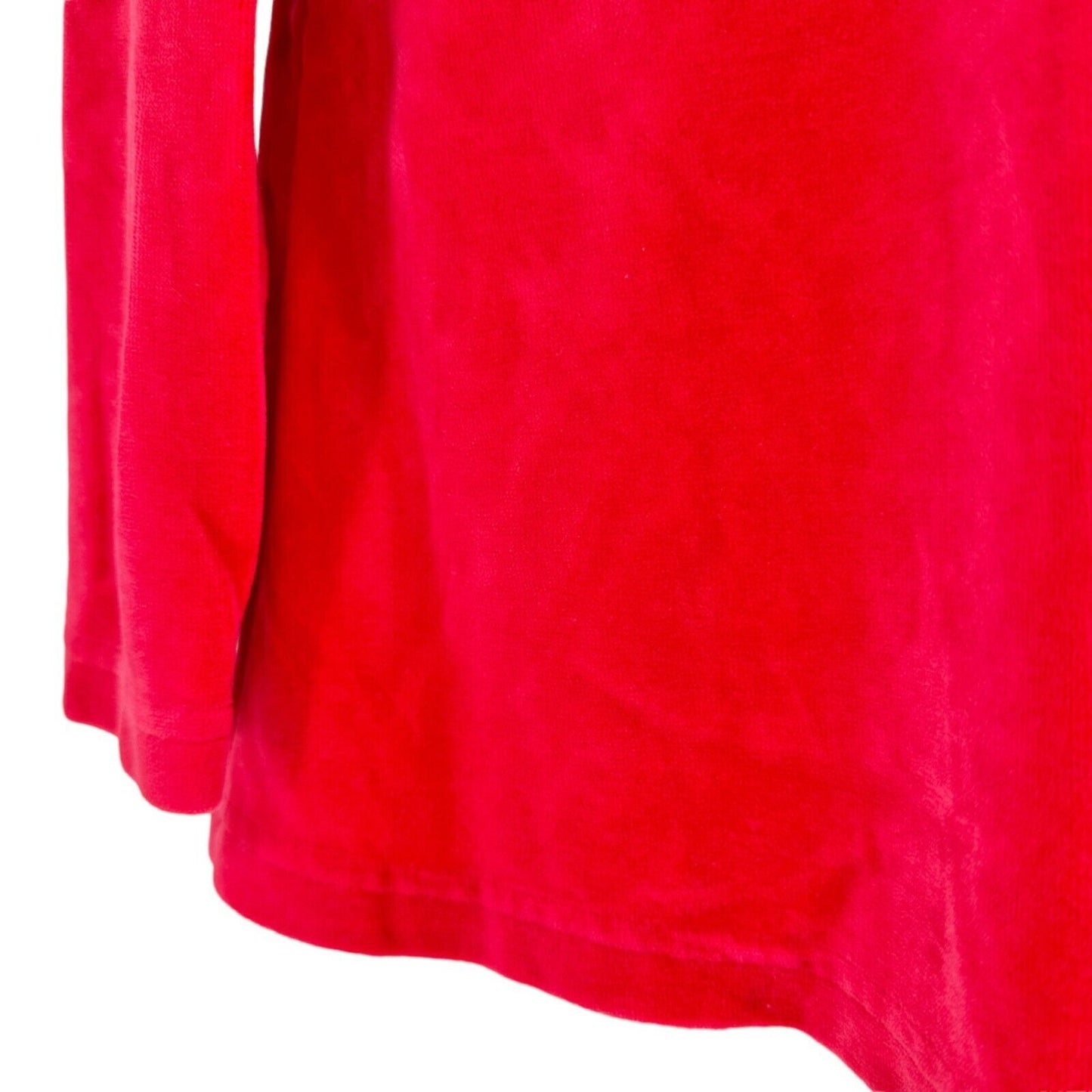 Hanna Andersson Girls 110 US 5 Top Faux Velvet Red Ruffles Long Sleeve