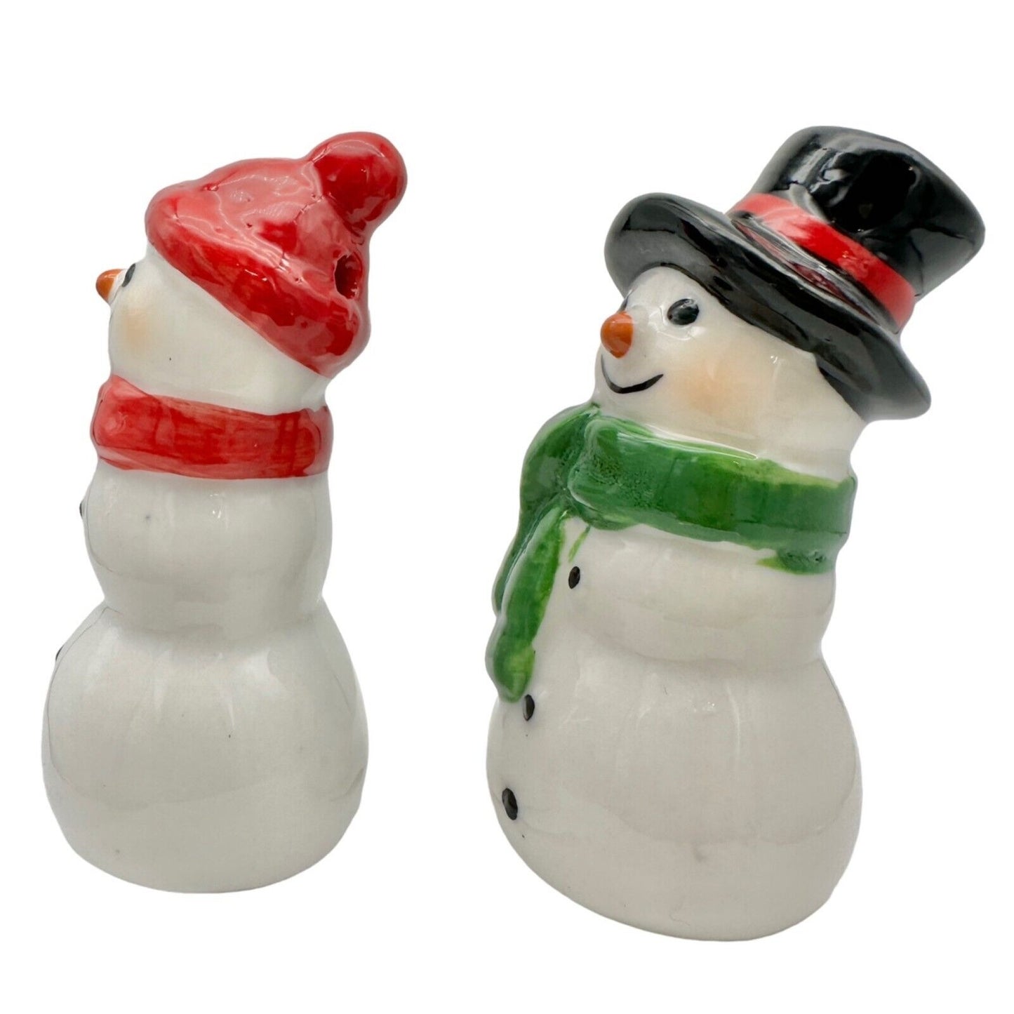 Salt Pepper Shaker Set Christmas Snowmen NWT