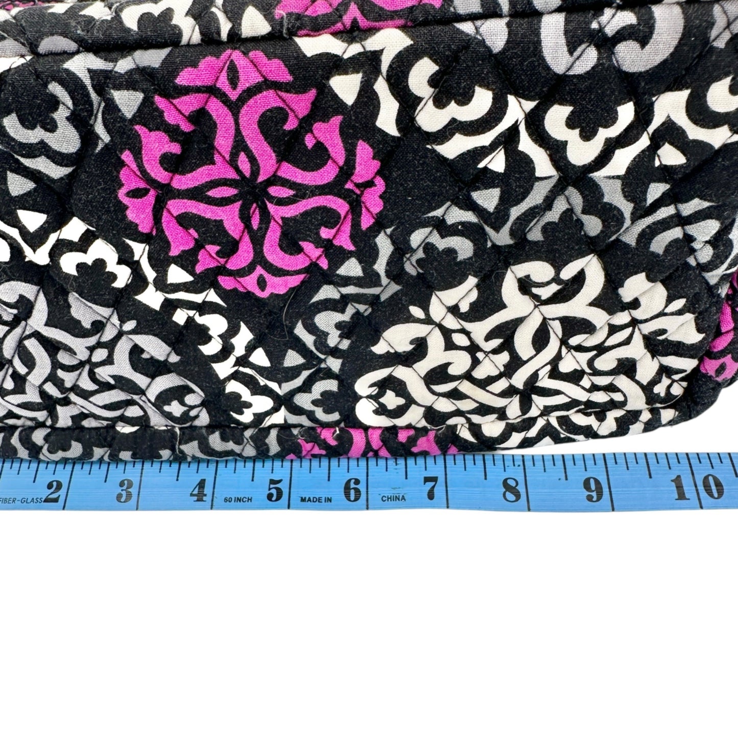 Vera Bradley Canterbury Magenta Satchel Handbag 10 x 10 x 5 Black Gray Magenta