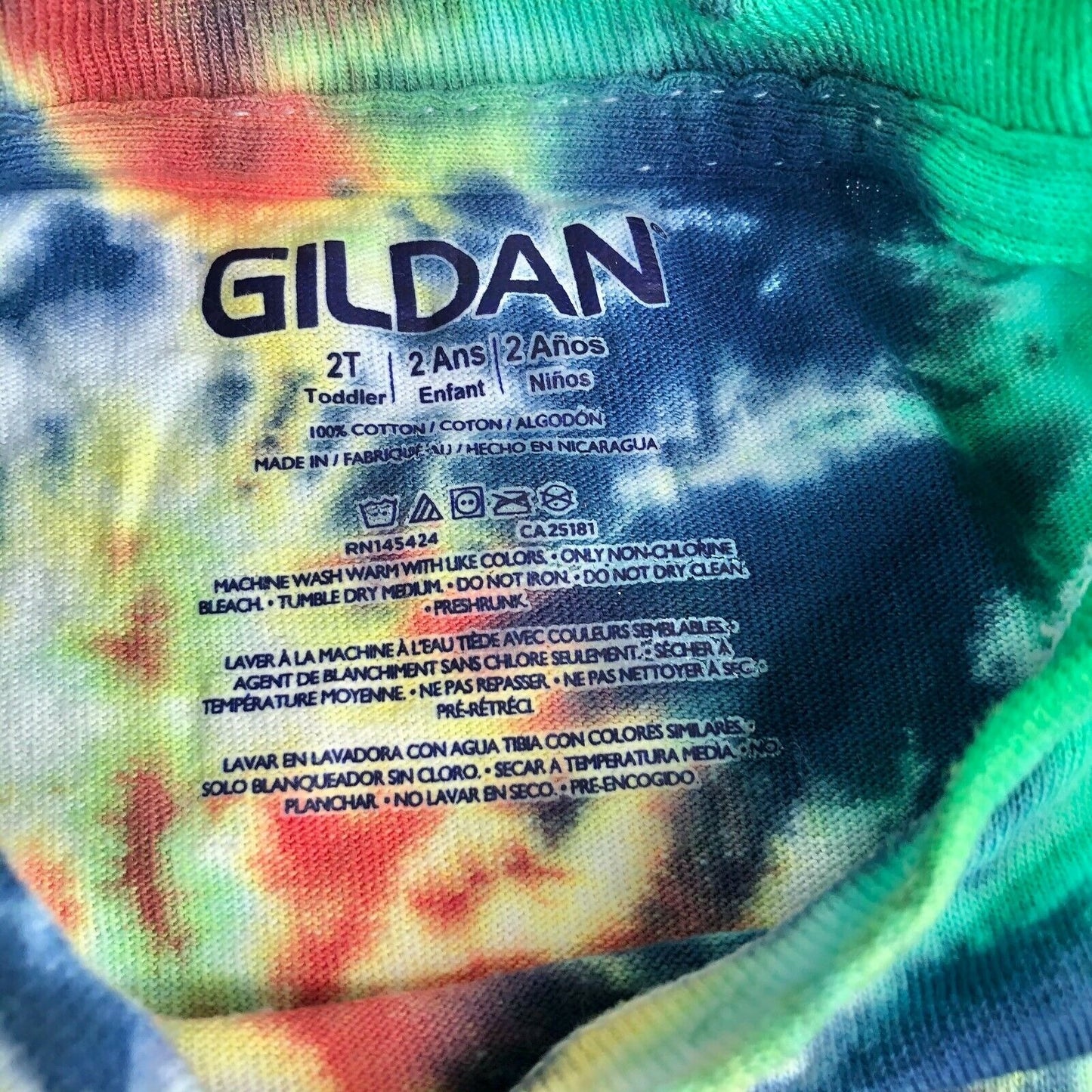 Gildan Tie-Dye Short-Sleeve Tee 2T NEW Swirl Fun Colorful