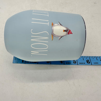 Rae Dunn Let It Snow Penguin Stainless Steel Tumbler and Lid Blue 8 Oz Insulated