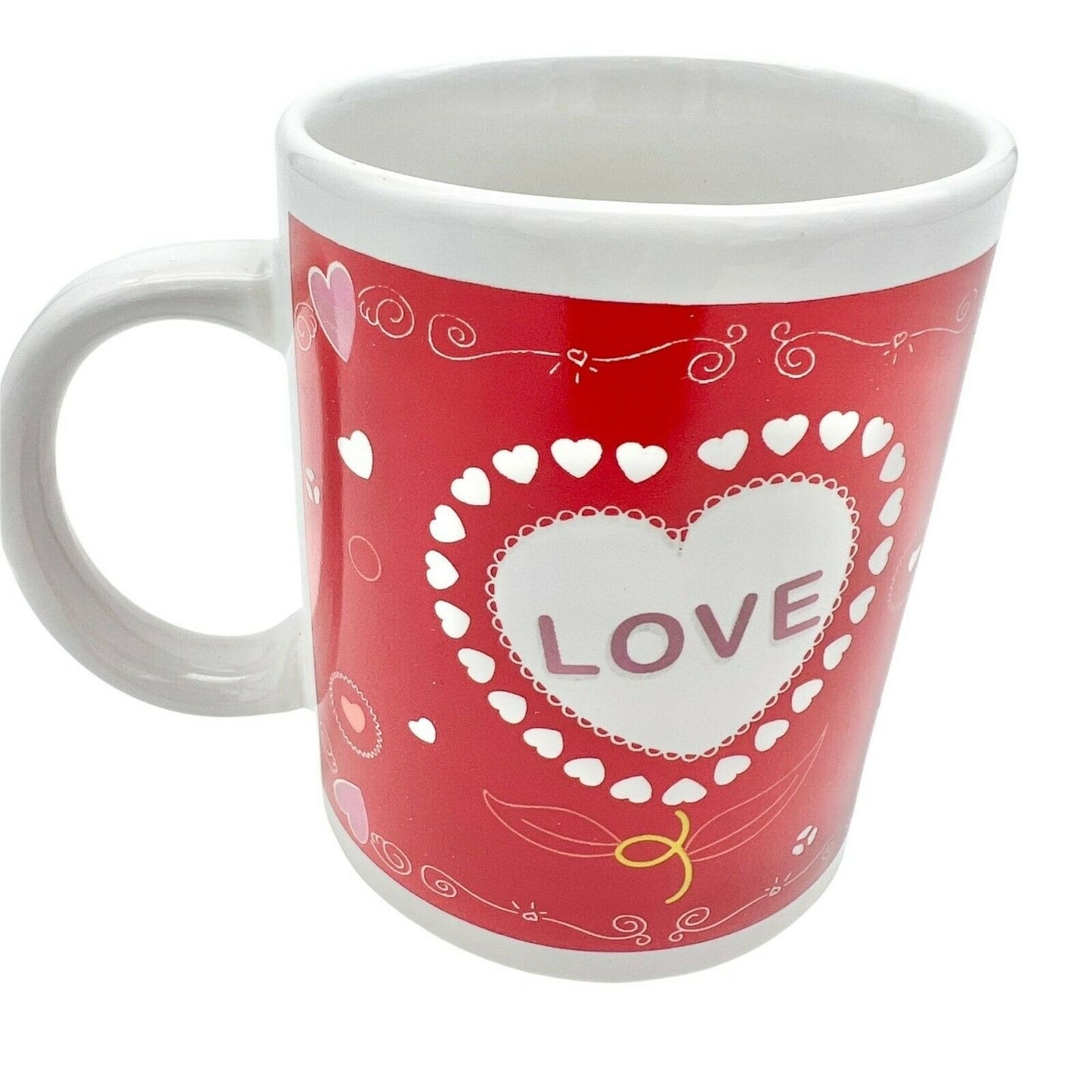 Love in My Heart 6oz White Red Mug Valentines Lovers