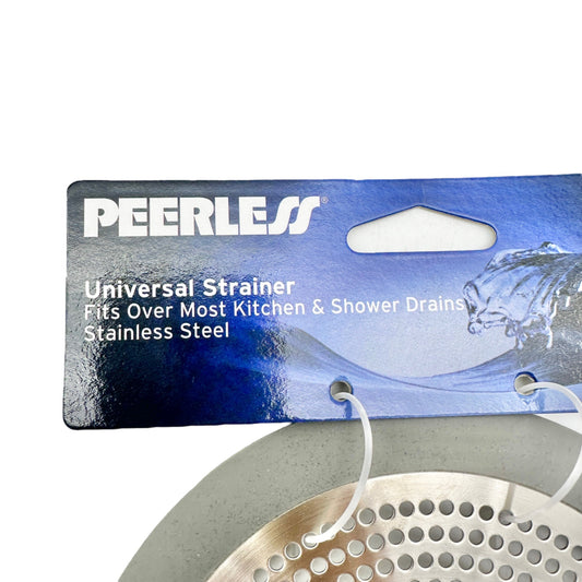 Peerless Universal Strainer Stainless Steel Fits Most Kitchen+Shower Drains NWT