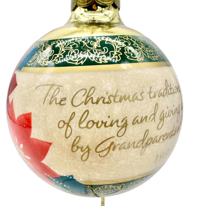 Hallmark Keepsake Ornament Grandparents Glass Ball 1993 Christmas Traditions