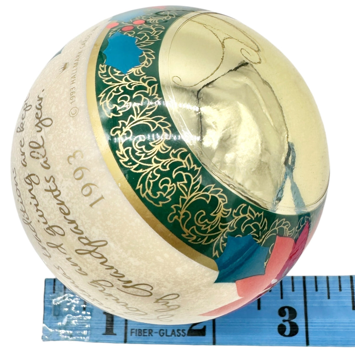 Hallmark Keepsake Ornament Grandparents Glass Ball 1993 Christmas Traditions
