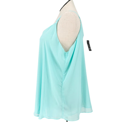 Torrid 3 Sophie Chiffon Swing Cami Top Water Ballet Light Blue Sleeveless 22-24