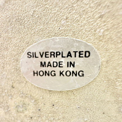 Vintage Silver Plated Vase With Handle Made In Hong Kong 7 inches Tall