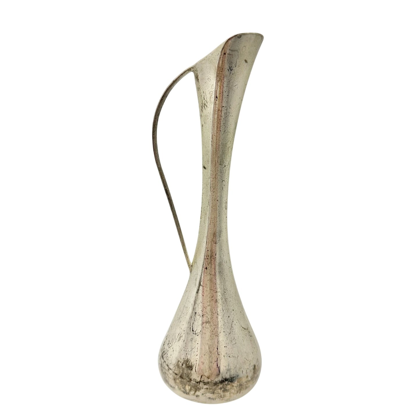 Vintage Silver Plated Vase With Handle Made In Hong Kong 7 inches Tall