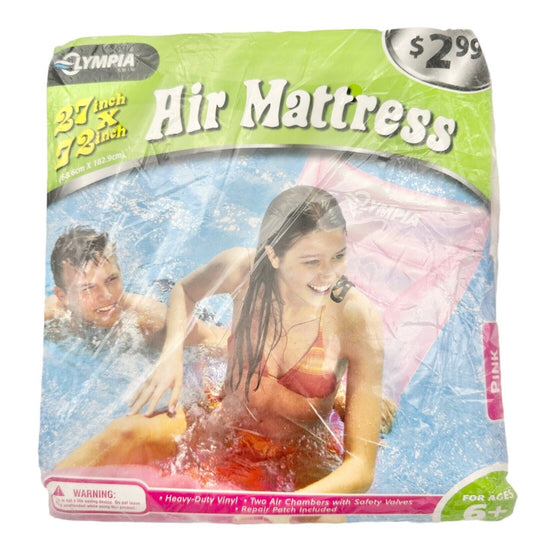 Set of 2 Inflatable Air Mattress for Pools both Pink NIP Unopened 72x27