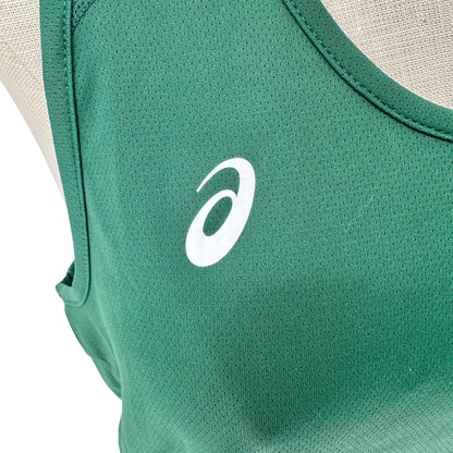 Asics Motion Dry Tank Top Womens XL Green White Lightweight Breathable Athletic