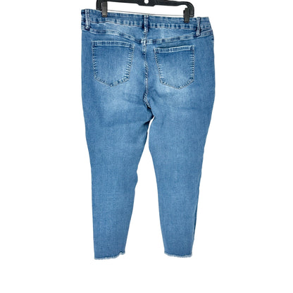 Royalty For Me Denim Jeans Womens Size 18W Curvy Fit Distressed Light Wash