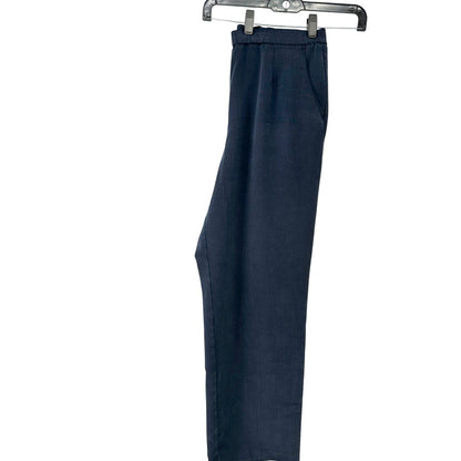 Briggs New York Pants Womens 16W Blue Elastic Waist Wide-Leg Relaxed Fit