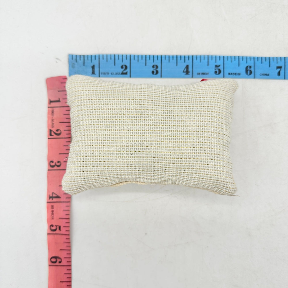 Ornament Pillow 5 inch Red White Green Merry Christmas