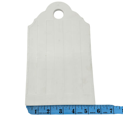 Vintage Blue White Porcelain Cheese Board Floral Design Hanging Hole Rectangular