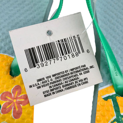 Flip Flops Fun in the Sun Womens L (9-10) NEW beach pool camping casual summer