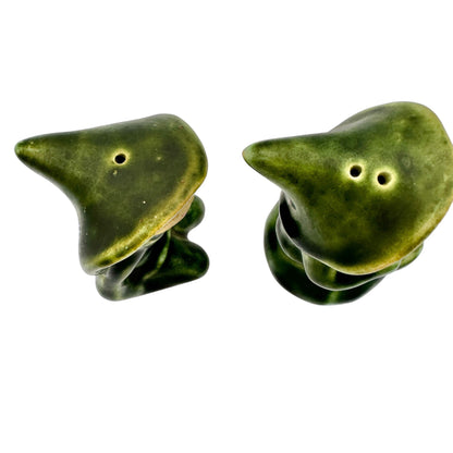 Elbee Art Vtg Salt & Pepper Shakers Set Pixie Elf Pottery Cleveland OH