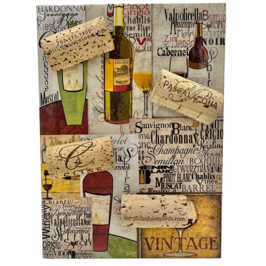 Magnetic Board Frame 5x7 Wine Theme with Cork Magnets