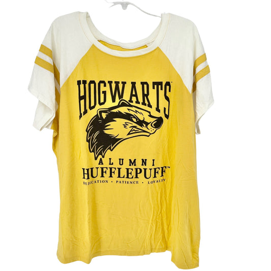 Harry Potter Hufflepuff Alumni Raglan T-Shirt Womens 3X By Hybrid Apparel