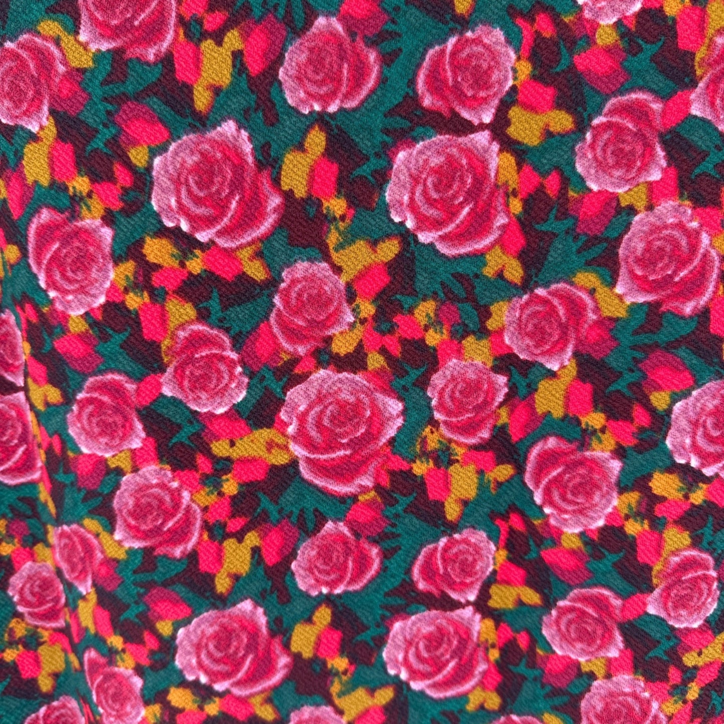 LuLaRoe Cassie Skirt Womens XL Red Green Yellow Floral Pattern NWT