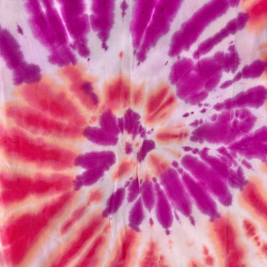 Hanes Tie-Dye T-Shirt XL Unisex Most Comfortable SS Tagless Purple Pink White