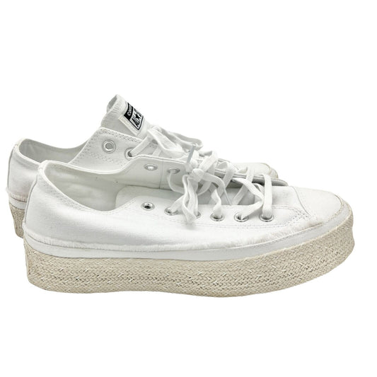 Converse All Star 9.5 White Canvas Espadrille Low Shoes