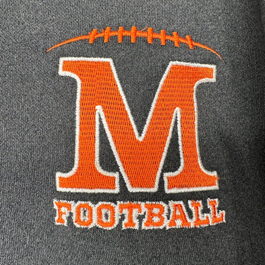 Badger Sport Pullover Jacket XL 1/4 Zip Middletown Football Gray Orange