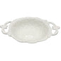 Serving Bowl with Handles 13x8 Ceramic White Patterned Italy EUC