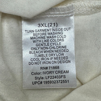 Disney Winnie The Pooh Ivory Cream Graphic T Shirt With Patches 3XL Cotton Blend