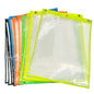 Pack of 25 Plastic Job Jackets 3 Hole Top Opening 5 ea of 5 Colors 16.5" x 13.5"