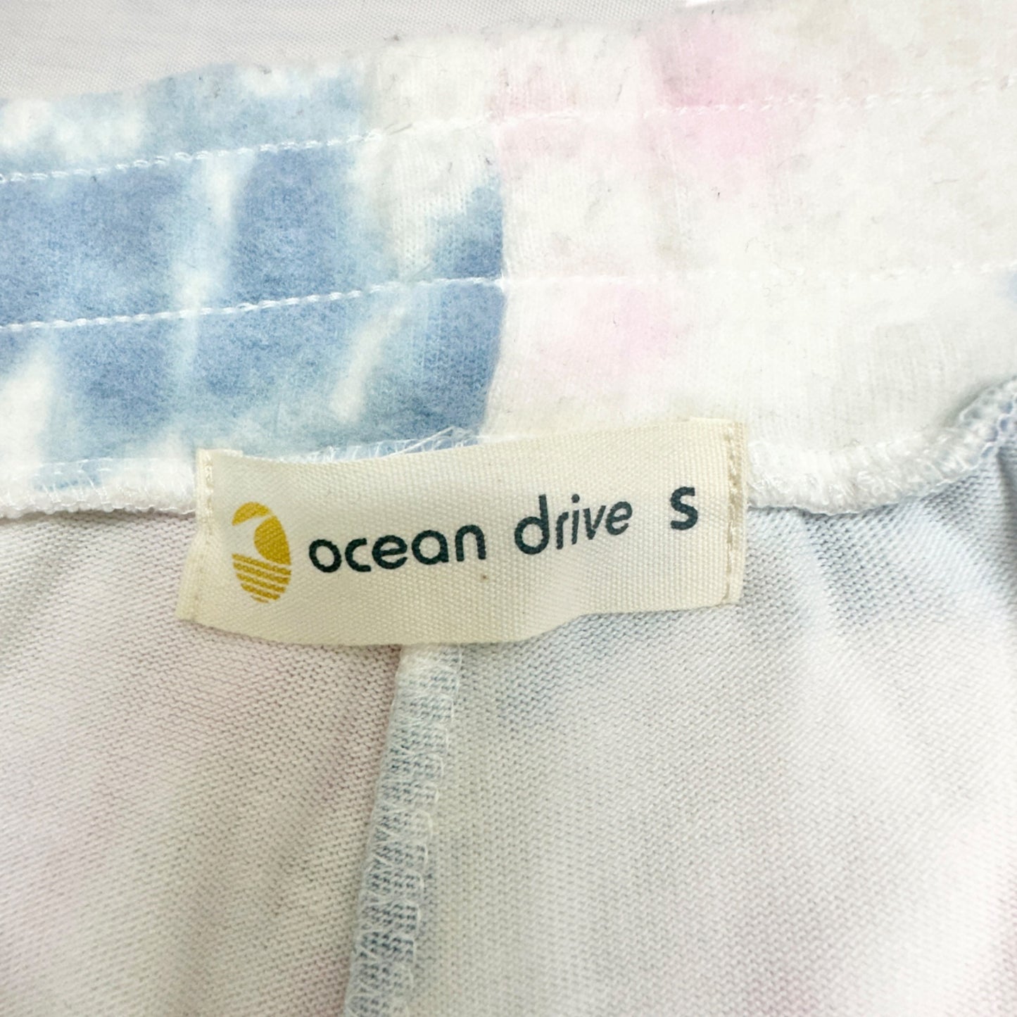 Ocean Drive Jogger Sweatpants S Chincoteague Island VA Tie-Dye White Pink Blue