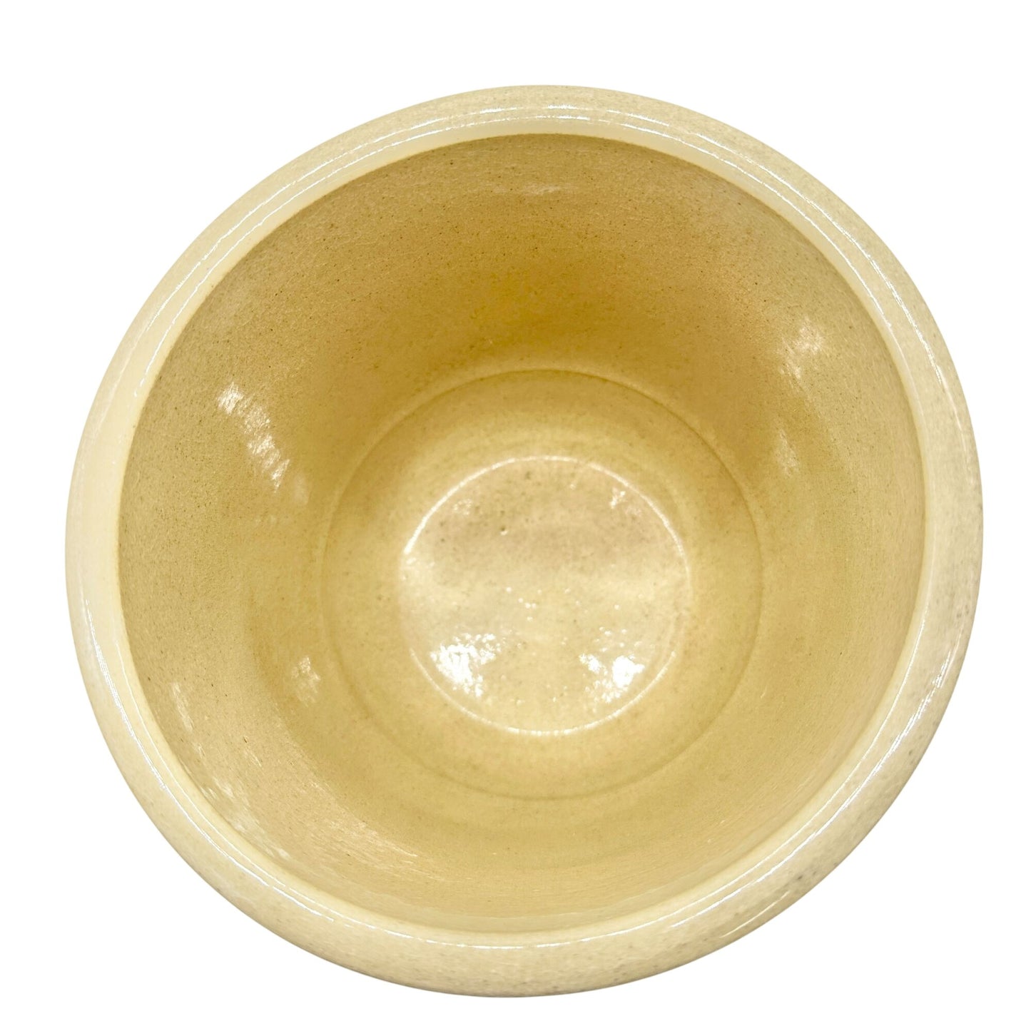 Stoneware Crock With Red and Blue Stripes R.R.P. Co. Roseville USA 6.5 in Tall