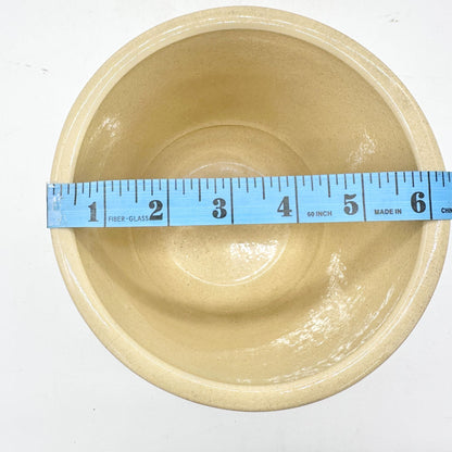 Stoneware Crock With Red and Blue Stripes R.R.P. Co. Roseville USA 6.5 in Tall