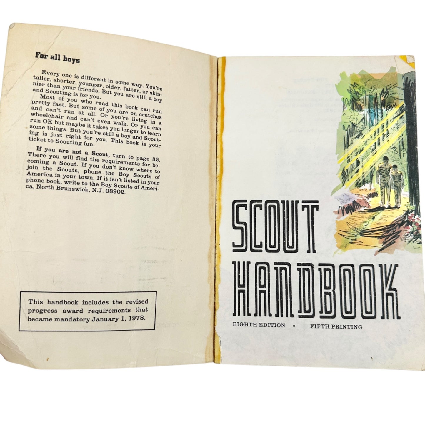 Boy Scouts of America 1977 Handbook For Boys Vintage Paperback Scouting