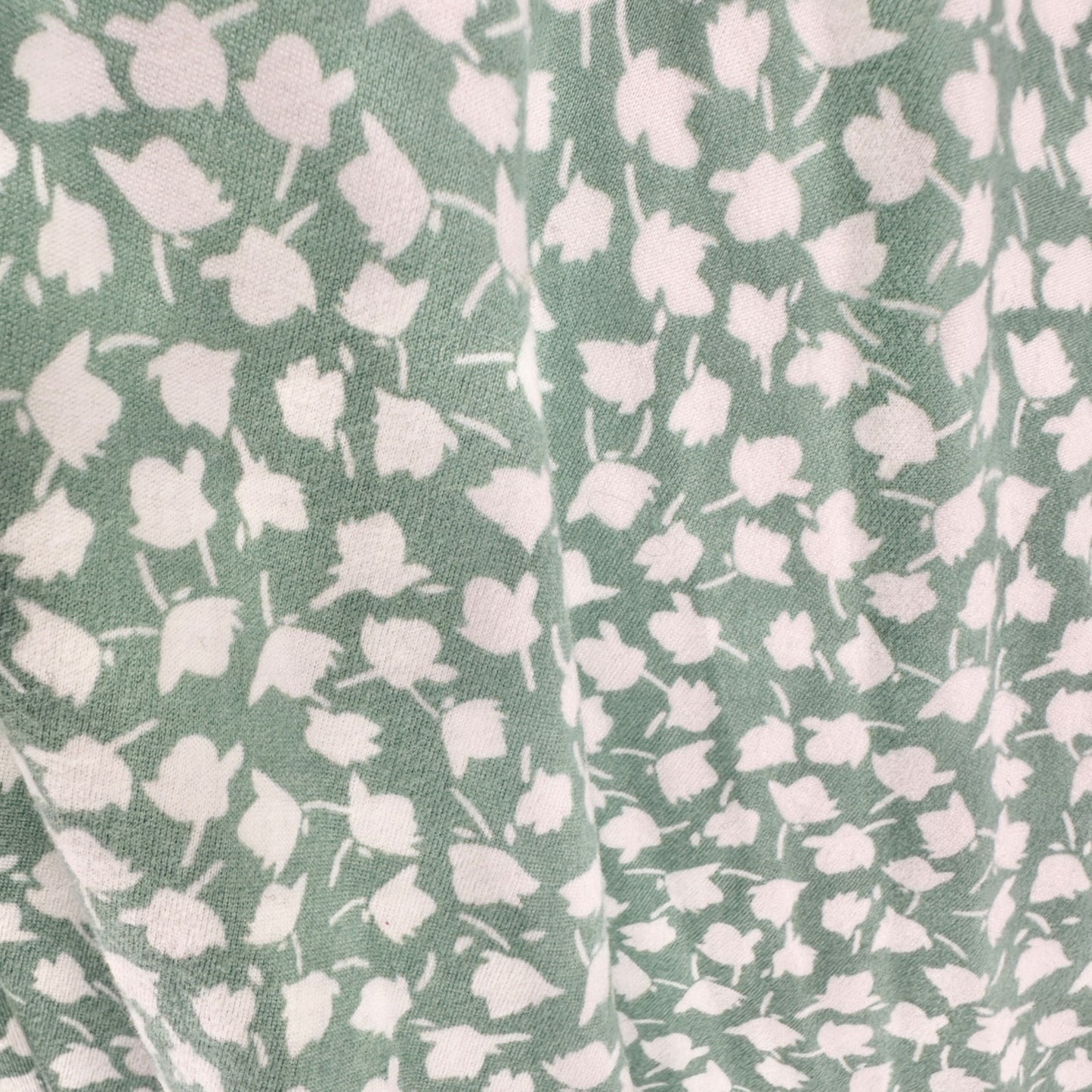 Mikarose Janae Dress 3X Sage Floral Print Waist Tie Short Sleeves Poly Blend NWT