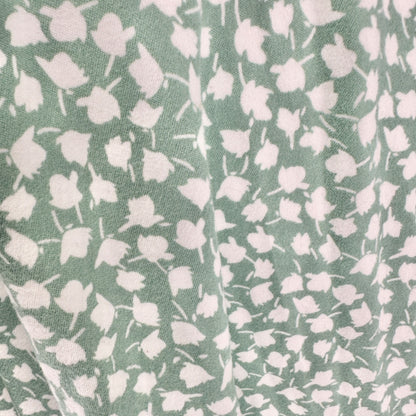 Mikarose Janae Dress 3X Sage Floral Print Waist Tie Short Sleeves Poly Blend NWT