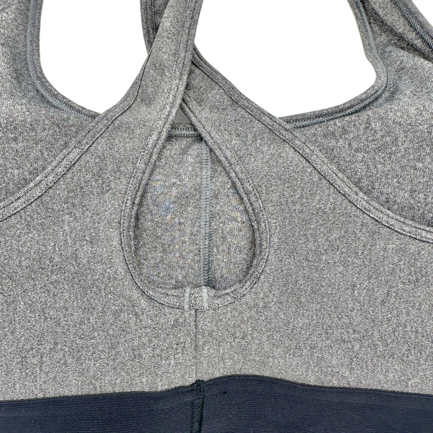 Under Armour Large Compression Sports Bra Gray and Black