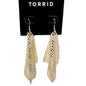 Torrid Gold Mesh Kite Earrings with Fishhook Backs Shimmer Lightweight NEW