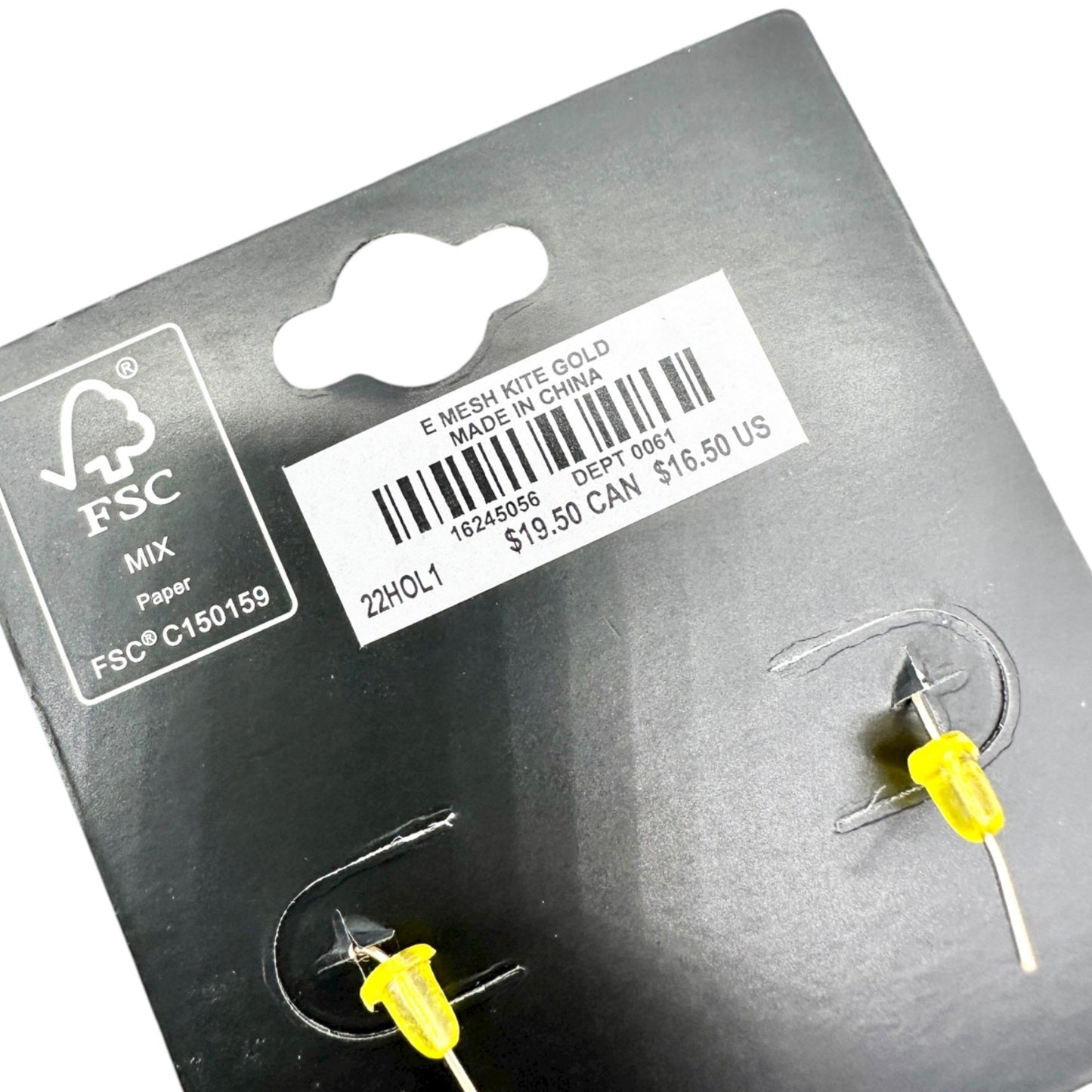 Torrid Gold Mesh Kite Earrings with Fishhook Backs Shimmer Lightweight NEW