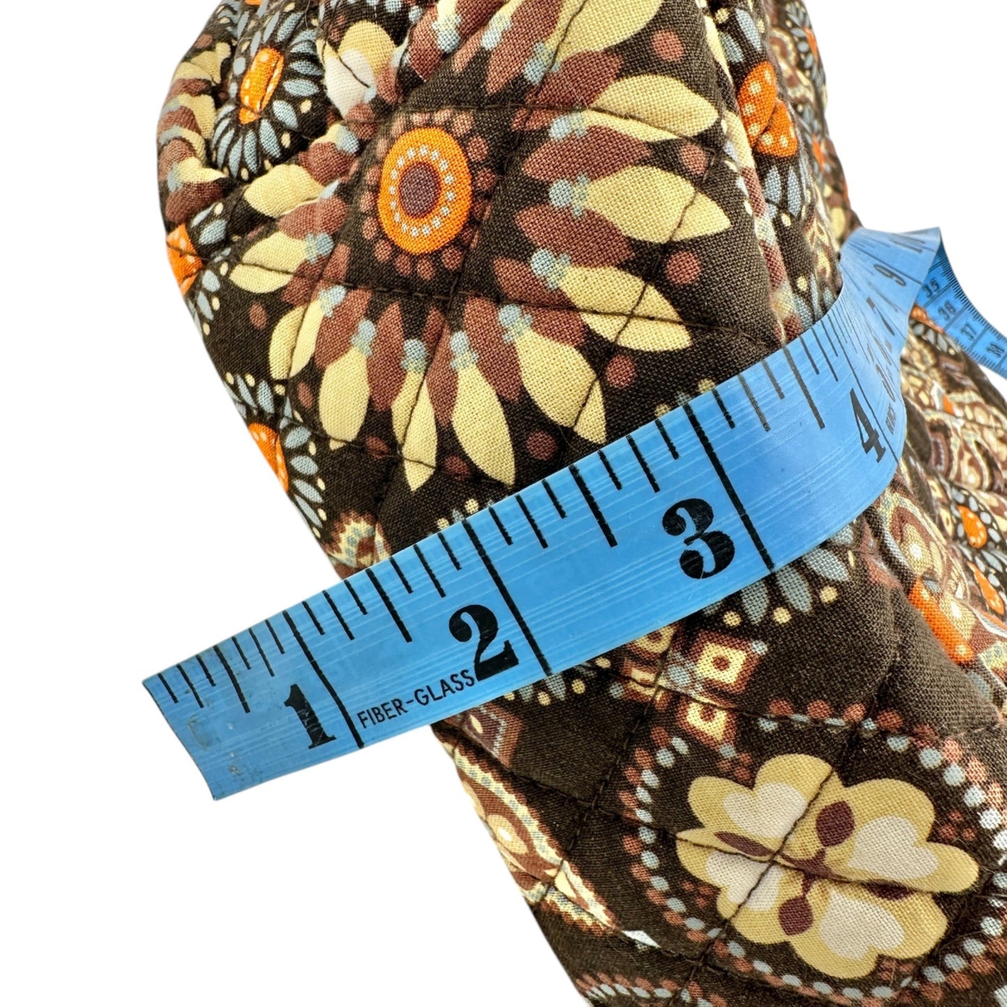 Vera Bradley Quilted Cotton Shoulder Bag Vintage Canyon Brown Print Pockets