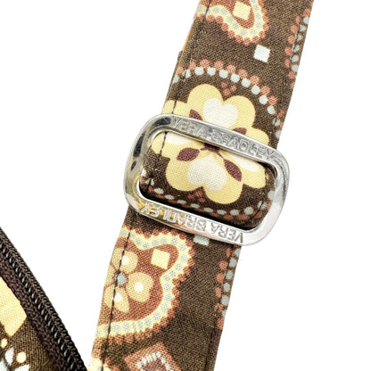 Vera Bradley Quilted Cotton Shoulder Bag Vintage Canyon Brown Print Pockets