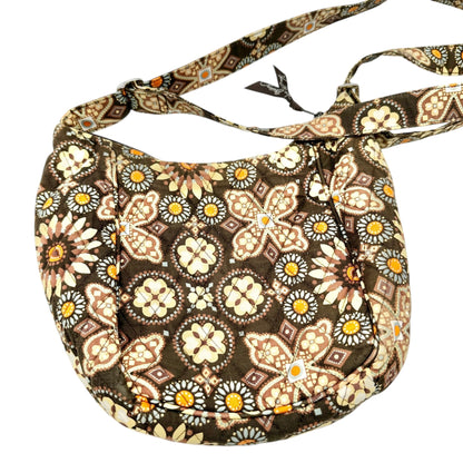 Vera Bradley Quilted Cotton Shoulder Bag Vintage Canyon Brown Print Pockets