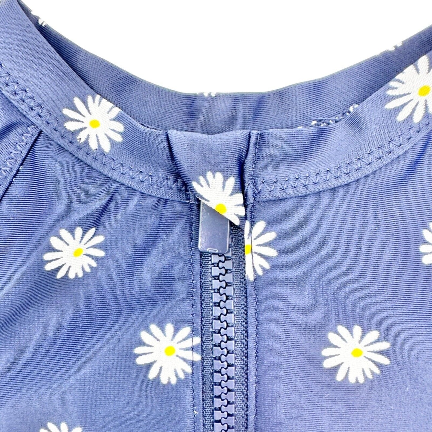 Old Navy 4T Swimsuit Navy with Daisy Design Full Coverage 3/4 Zip