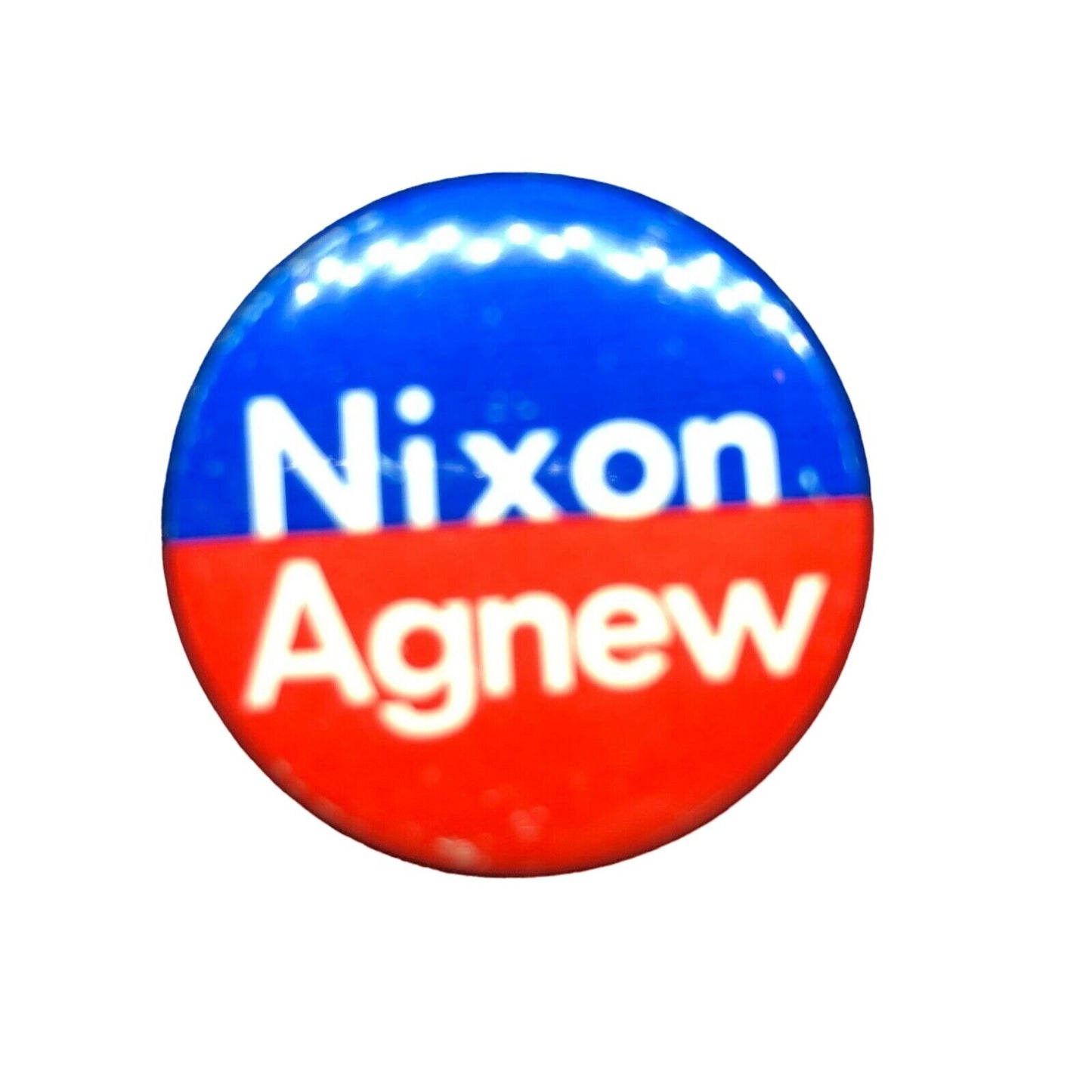 Vintage Nixon Agnew Campaign Pin 1in Red White Blue 1968 Metal