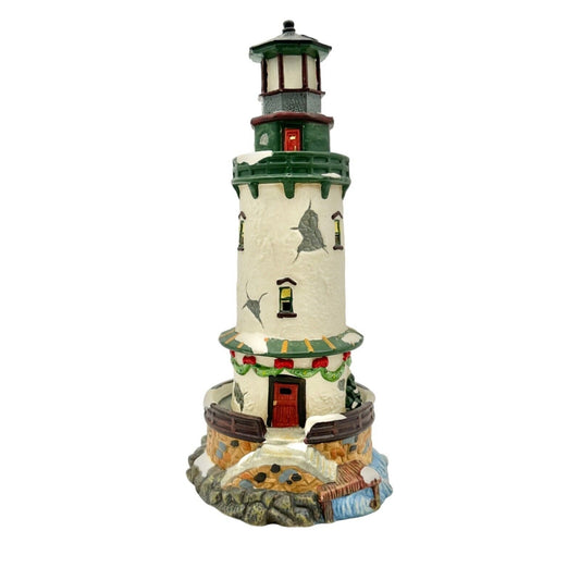 Santa's Workbench Collection Towne Series Lighthouse 11 x 5 Porcelain Keeper