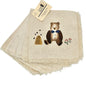 Handcrafted Alices Country Cottage Teddy Bear Cocktail Napkins Set Of 6 12 x 12